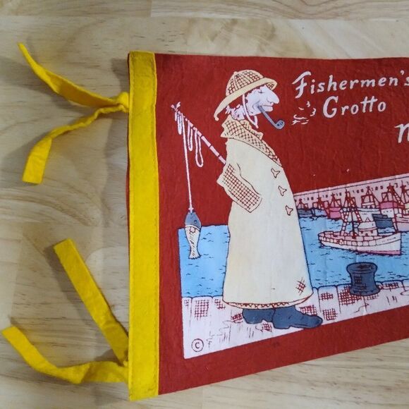 Vintage 60s Fishermen's Wharf SF Pennant Flag - Picture 3 of 7